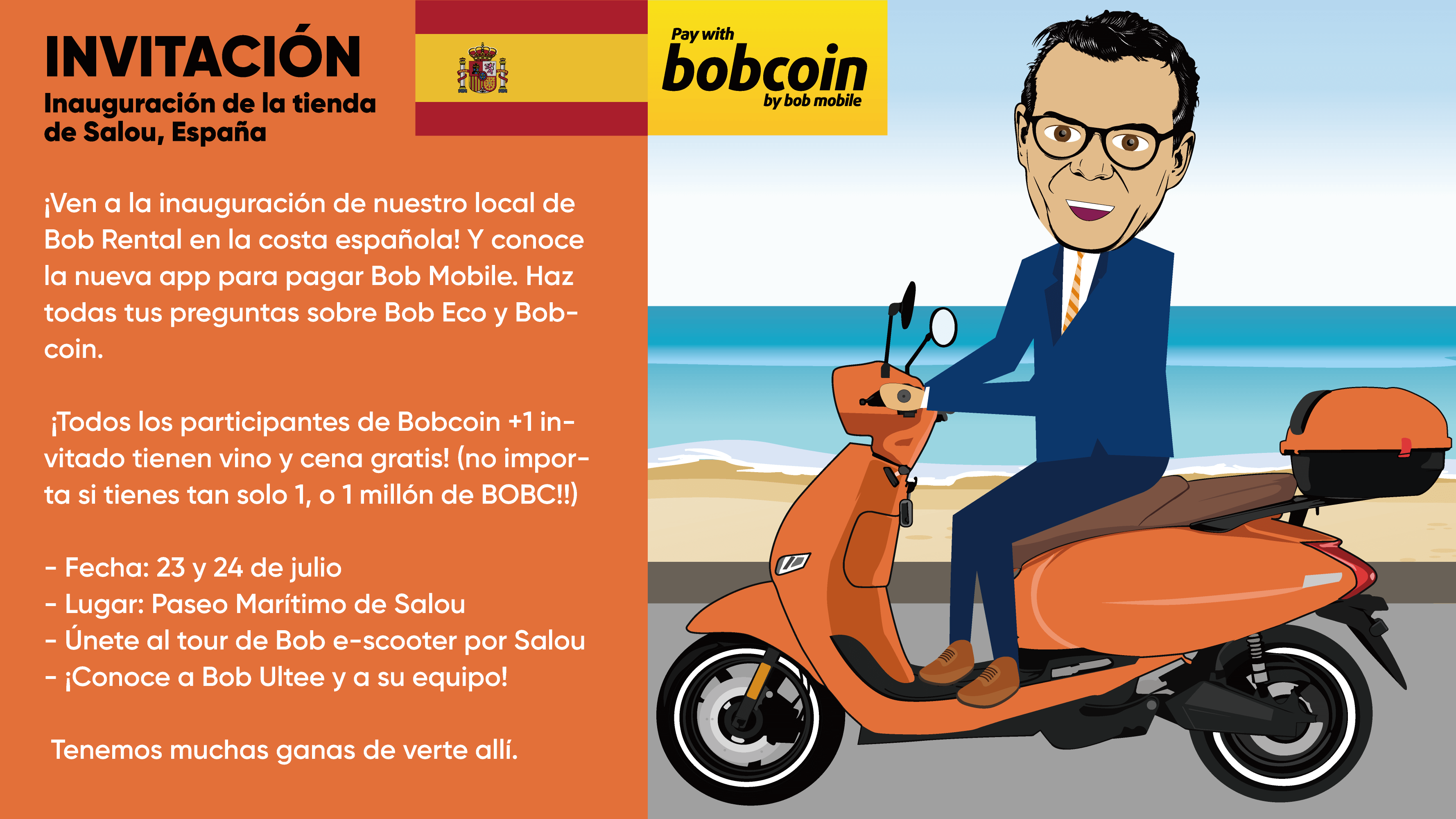 INVITATION | Bob Rental Store opening in Salou, España!